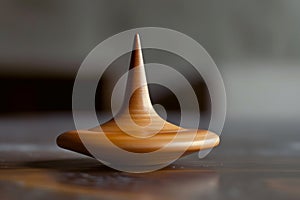Twirling Spinning Top on Smooth Surface photo