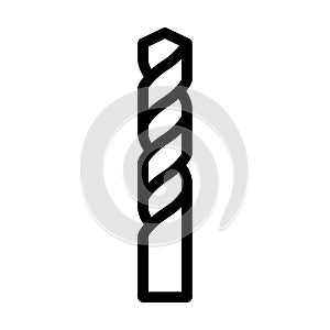 twist drill bit line icon vector illustration