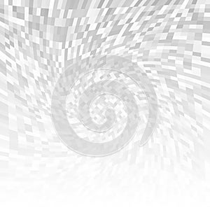 Twist gray pixel gradient technology background. Twirl business grey pattern. Vector illustration