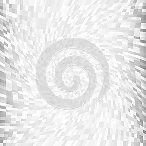 Twist gray pixel tunnel frame background. Twirl technology grey pattern. Twisting light techno pixels backdrop. Vector
