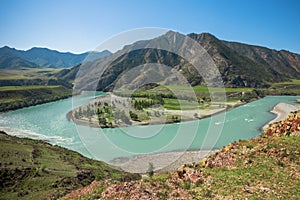 Twist Katun river in the Altai Mountains