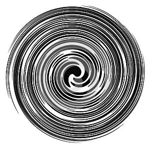 Twist, swirl, sworl circular spiral design element