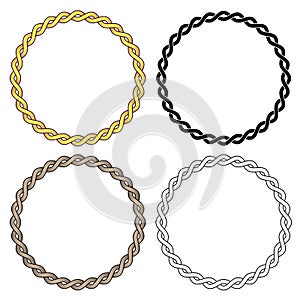 Twisted Braided Wire Rope Chain Vector Illustration photo