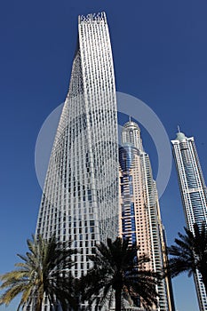 Twisted Cayan Tower in Dubai Marina