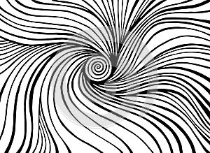 Twisted doodle line art patterns coloring page. Psychedelic stylish card