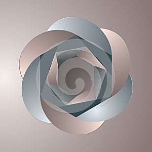 Twisted geometric emblem