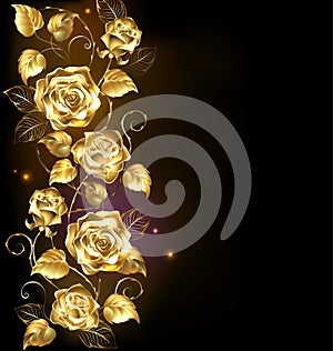 Twisted gold rose