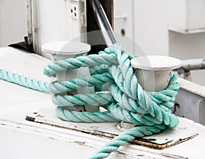 Twisted green rope