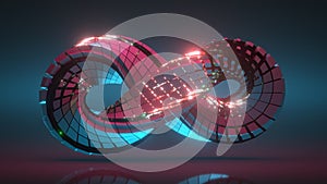 Twisted infinity symbol 3D render