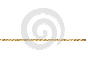 Twisted manila rope isolated on white