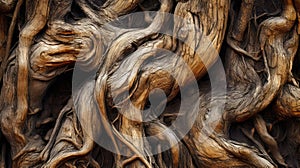 twisted old tree trunk