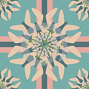 Twisted and organic shapes vintage pastel colors