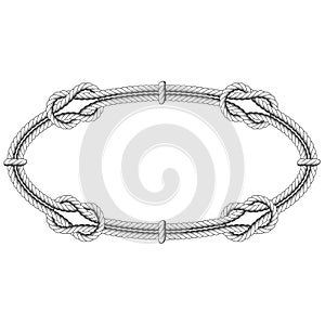 Twisted rope oval - elliptic frame