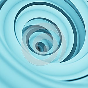 Twisted shape abstract 3D render