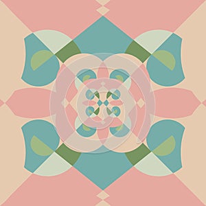 Twisted shapes vintage pastel colors organic shape