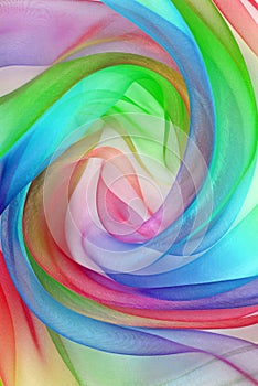 twisted twirl of organza fabric