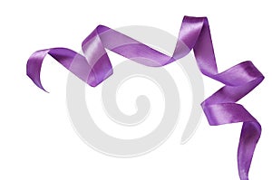 Twisted violet silk ribbon