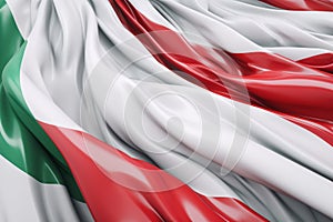 Twisted Waves of Oman\'s Flag: Modern Minimalist 3D Render Desig