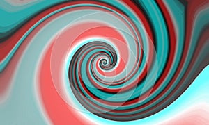 Twisted waves of spiral swirl in candy colors. dizzy illusion background wallpaper.