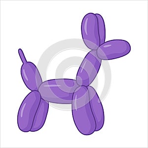 Twisting ballon. Dog shaped. Childish toy.
