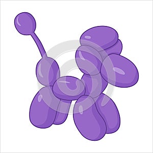 Twisting ballon. Dog shaped. Childish toy.