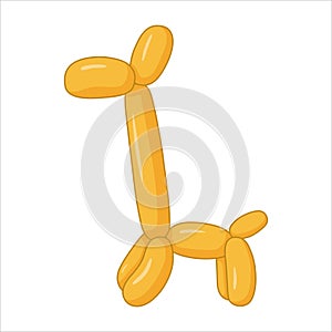 Twisting ballon. Giraffe shaped. Childish toy.