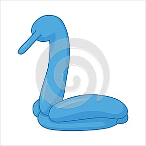 Twisting ballon. Swan shaped. Childish toy.