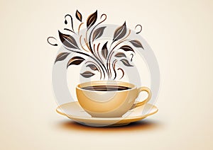 Twisting Interconnections: A Vector Illustration of Steamy Coffe