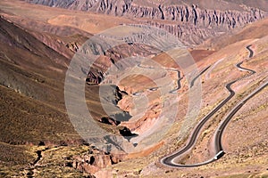 Twisting mountain road
