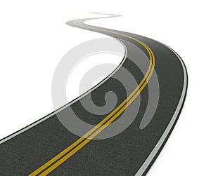 Twisty asphalt road