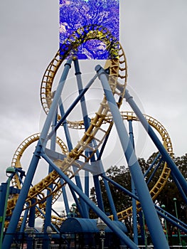 Twisty Roller Coaster Loops at Great America Park