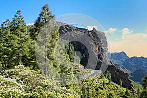 Twisty Rroad in Mountains in Gran Canaria.