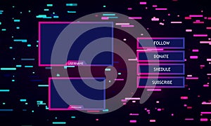 Twitch overlay panel set foe commercial use