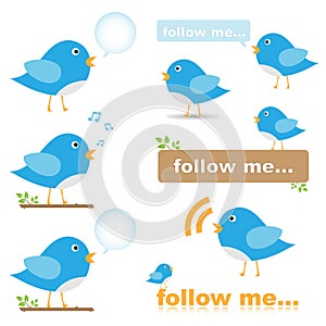 Twitter bird icons