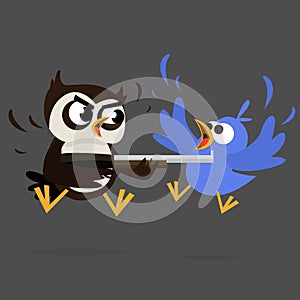 Twitter is dead character illustration