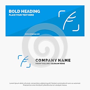 Twitter, Feather, Bird, Social SOlid Icon Website Banner and Business Logo Template