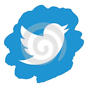 Twitter icon grunge style vector