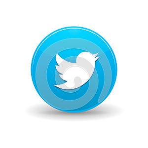Twitter icon, simple style