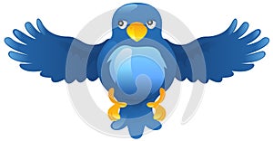 Twitter ing blue bird icon photo