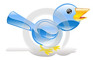 Twitter ing blue bird icon