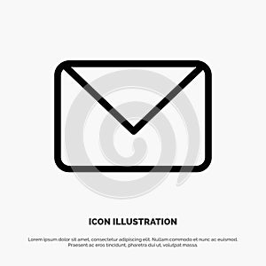 Twitter, Mail, Sms, Chat Line Icon Vector photo