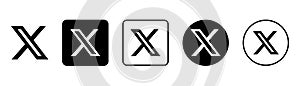 twitter x icon new vector logo