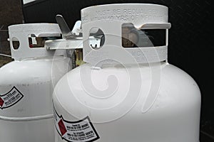 Two 20 pound rv propane tanks