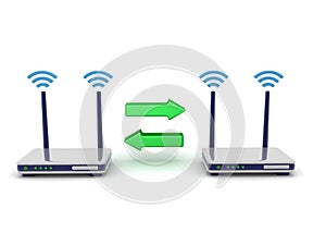 Two 3D Routers connected to each other