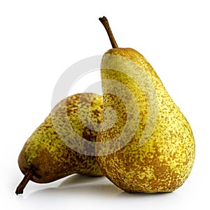 Two abate fetel pears isolated on white.