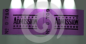 Two admission tickets