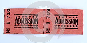 Two admission tickets