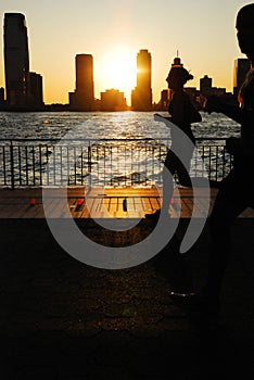 Sunset Run along the Hudson