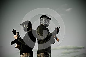 Two airsoft players photo