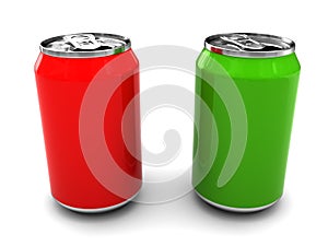 Two alluminum cans photo